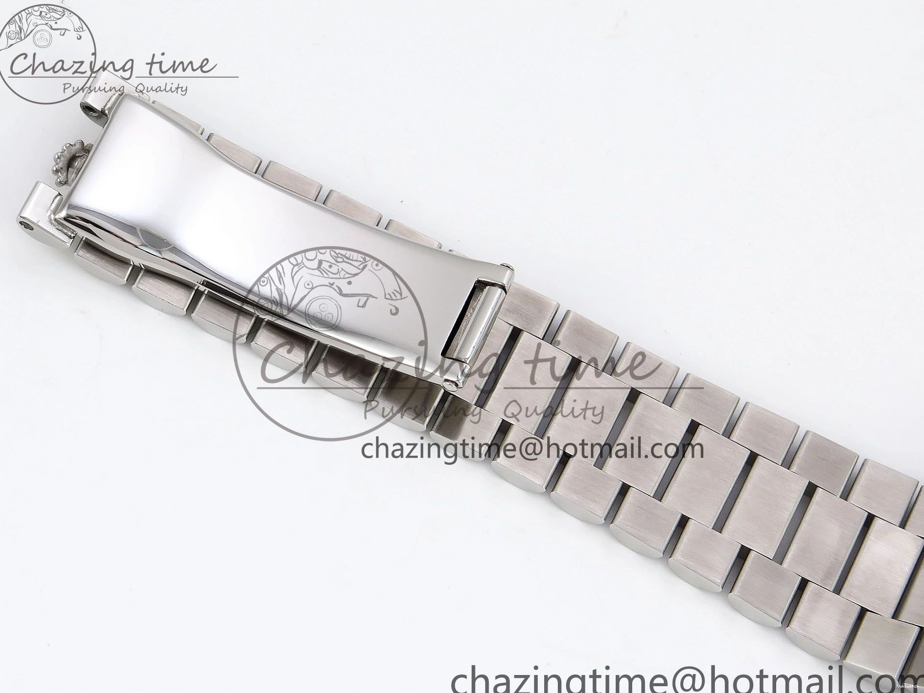 Stick Steel SS 40 Dial (Gain V3 Light JDF Weight) President Green DayDate on VR3255 904L Bracelet 0401